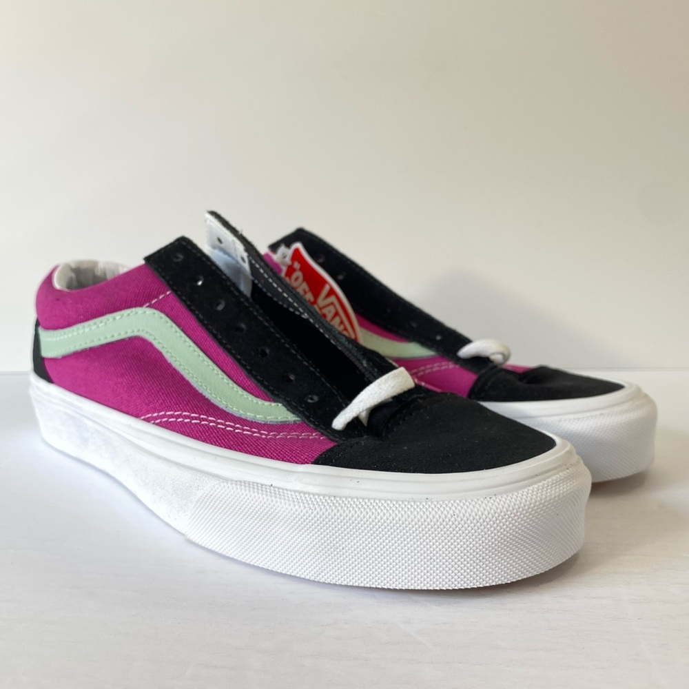 Vans Style 36 Vintage Sport Fuchsia Black Sneakers - Picture 2 of 7